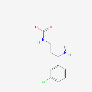 [3-Amino-3-(3-chloro-phenyl)-propyl]-carbamic acid tert-butyl ester
