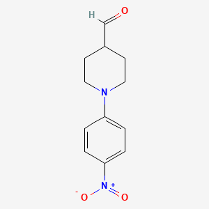 molecular formula C12H14N2O3 B8583603 4-Formyl-1-(4-nitrophenyl)piperidine 