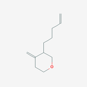 molecular formula C11H18O B8583614 4-methylidene-3-(pent-4-en-1-yl)tetrahydro-2H-pyran 