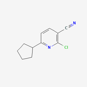 molecular formula C11H11ClN2 B8583630 2-Chloro-6-cyclopentylnicotinonitrile 