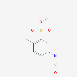 molecular formula C10H11NO4S B8583639 Ethyl 5-isocyanato-2-methylbenzene-1-sulfonate CAS No. 66347-31-7