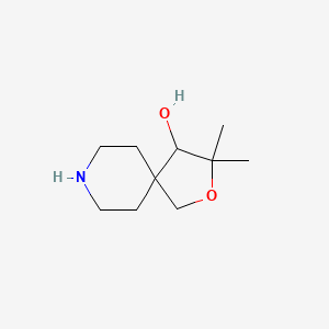 4-Hydroxy-3,3-dimethyl-2-oxa-8-azaspiro[4.5]decane