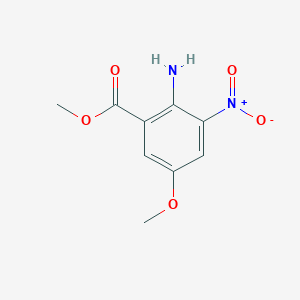 molecular formula C9H10N2O5 B8583738 Methyl 2-amino-5-methoxy-3-nitrobenzoate 