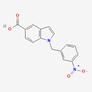 molecular formula C16H12N2O4 B8583779 1-(3-Nitrobenzyl)indole-5-carboxylic acid CAS No. 141451-74-3