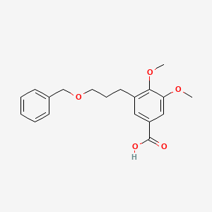 molecular formula C19H22O5 B8583782 3-[3-(Benzyloxy)propyl]-4,5-dimethoxybenzoic acid CAS No. 647854-95-3