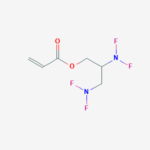 molecular formula C6H8F4N2O2 B8583800 2,3-Bis(difluoroamino)propyl prop-2-enoate CAS No. 21695-79-4