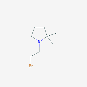 molecular formula C8H16BrN B8583832 1-(2-Bromoethyl)-2,2-dimethylpyrrolidine 