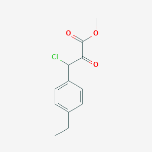 molecular formula C12H13ClO3 B8583891 3-Chloro-3-(4-ethyl-phenyl)-2-oxo-propionic acid methyl ester 