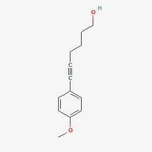 molecular formula C13H16O2 B8583899 6-(4-Methoxyphenyl)hex-5-YN-1-OL CAS No. 128599-33-7
