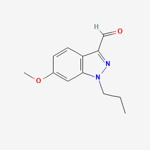molecular formula C12H14N2O2 B8583926 6-methoxy-1-propyl-1H-indazole-3-carbaldehyde 