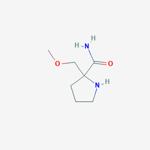 molecular formula C7H14N2O2 B8583955 2-(Methoxymethyl)pyrrolidine-2-carboxamide 