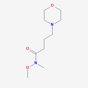 molecular formula C10H20N2O3 B8583963 4-Morpholinebutanamide, N-methoxy-N-methyl- CAS No. 405213-13-0