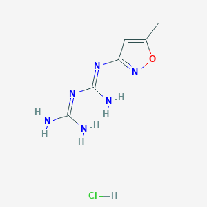molecular formula C6H11ClN6O B8583970 1-(Diaminomethylidene)-2-(5-methyl-1,2-oxazol-3-yl)guanidine;hydrochloride 