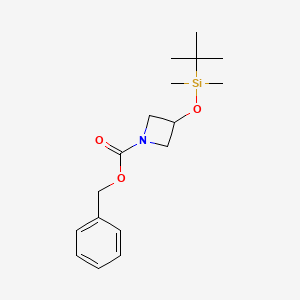 molecular formula C17H27NO3Si B8583981 Benzyl 3-((tert-butyldimethylsilyl)oxy)azetidine-1-carboxylate 