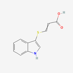 molecular formula C11H9NO2S B8584008 3-[(1H-Indol-3-yl)sulfanyl]prop-2-enoic acid CAS No. 61164-48-5