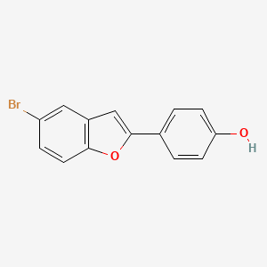 molecular formula C14H9BrO2 B8584013 4-(5-Bromo-benzofuran-2-yl)-phenol CAS No. 90178-96-4
