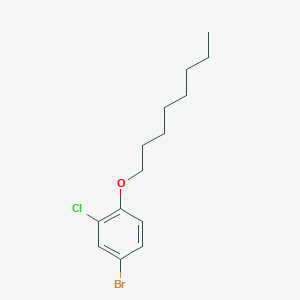 molecular formula C14H20BrClO B8584032 4-Bromo-2-chloro-1-(octyloxy)benzene CAS No. 56308-79-3