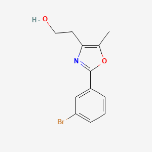 molecular formula C12H12BrNO2 B8584035 2-[2-(3-Bromo-phenyl)-5-methyloxazol-4-yl]ethanol 