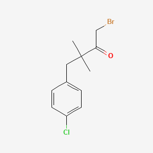 molecular formula C12H14BrClO B8584042 1-Bromo-4-(4-chlorophenyl)-3,3-dimethylbutan-2-one CAS No. 90240-68-9
