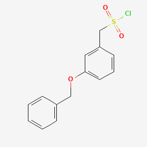 molecular formula C14H13ClO3S B8584054 (3-Benzyloxyphenyl)methanesulfonyl chloride 