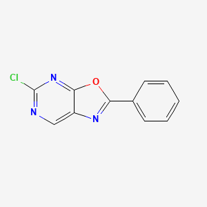 molecular formula C11H6ClN3O B8584055 5-Chloro-2-phenyloxazolo[5,4-d]pyrimidine 