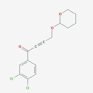 molecular formula C15H14Cl2O3 B8584091 1-(3,4-Dichlorophenyl)-4-[(tetrahydro-2H-pyran-2-yl)oxy]-2-butyn-1-one CAS No. 648869-67-4