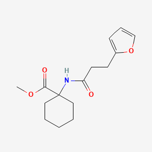 molecular formula C15H21NO4 B8584121 Methyl 1-[3-(furan-2-yl)propanamido]cyclohexane-1-carboxylate 