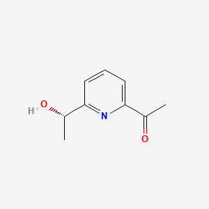 molecular formula C9H11NO2 B8584154 1-[6-[(S)-1-Hydroxyethyl]-2-pyridyl]ethanone 