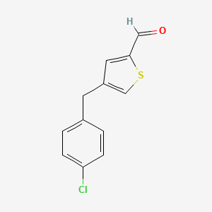 molecular formula C12H9ClOS B8584158 4-(4-Chlorobenzyl)thiophene-2-carbaldehyde 