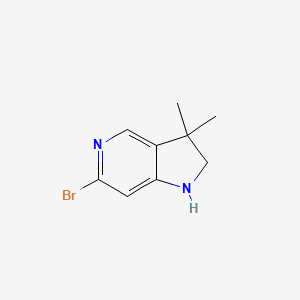molecular formula C9H11BrN2 B8584190 6-Bromo-3,3-dimethyl-2,3-dihydro-1H-pyrrolo[3,2-c]pyridine 