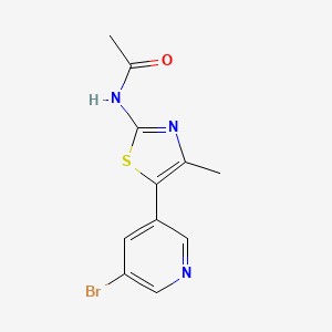 N-[5-(5-bromopyridin-3-yl)-4-methyl-1,3-thiazol-2-yl]acetamide