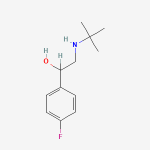 molecular formula C12H18FNO B8584292 1-(4-Fluorophenyl)-2-tertiarybutylamino-1-ethanol 