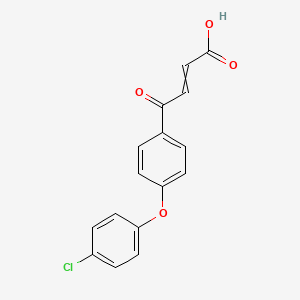 molecular formula C16H11ClO4 B8584325 4-[4-(4-Chlorophenoxy)phenyl]-4-oxobut-2-enoic acid CAS No. 88112-91-8