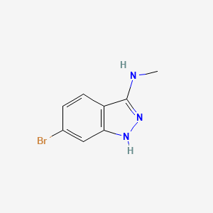 molecular formula C8H8BrN3 B8584330 6-bromo-N-methyl-1H-indazol-3-amine 