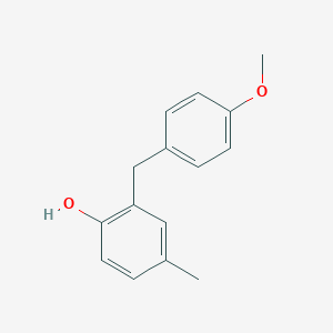 molecular formula C15H16O2 B8584355 2-[(4-Methoxyphenyl)methyl]-4-methylphenol CAS No. 74317-95-6