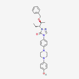 molecular formula C30H35N5O3 B8584424 1-((2S,3R)-2-(benzyloxy)pentan-3-yl)-4-(4-(4-(4-hydroxyphenyl)piperazin-1-yl)phenyl)-1H-1,2,4-triazol-5(4H)-one 