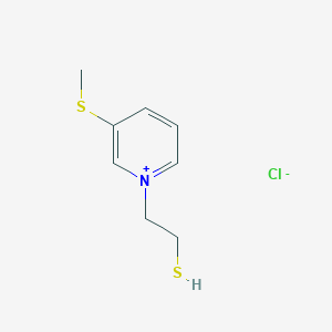 B8584430 3-(Methylsulfanyl)-1-(2-sulfanylethyl)pyridin-1-ium chloride CAS No. 88516-61-4
