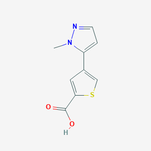 molecular formula C9H8N2O2S B8584485 4-(1-methyl-1H-pyrazol-5-yl)-2-thiophenecarboxylic Acid 
