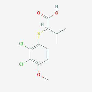 B8584534 2-[(2,3-Dichloro-4-methoxyphenyl)sulfanyl]-3-methylbutanoic acid CAS No. 83119-44-2