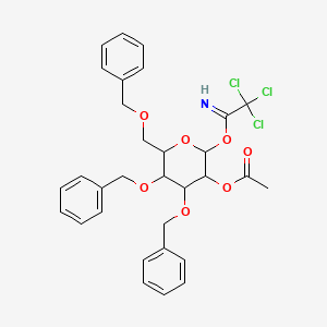 molecular formula C31H32Cl3NO7 B8584543 2-o-Acetyl-3,4,6-tri-o-benzyl-a-d-mannopyranosyl trichloroacetimidate 