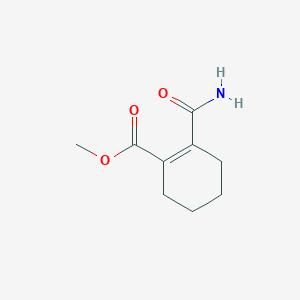 molecular formula C9H13NO3 B8584569 Methyl 2-carbamoylcyclohex-1-ene-1-carboxylate CAS No. 184643-93-4
