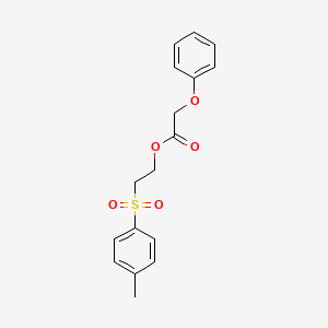 molecular formula C17H18O5S B8584587 2-(4-Methylbenzene-1-sulfonyl)ethyl phenoxyacetate CAS No. 651728-12-0