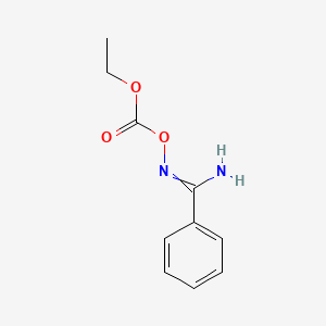 molecular formula C10H12N2O3 B8584641 N'-[(Ethoxycarbonyl)oxy]benzenecarboximidamide 