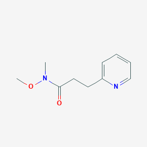 molecular formula C10H14N2O2 B8584677 N-methoxy-N-methyl-3-(pyridin-2-yl)propanamide 