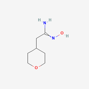 molecular formula C7H14N2O2 B8584717 N-hydroxy-2-(tetrahydro-pyran-4-yl)-acetamidine 
