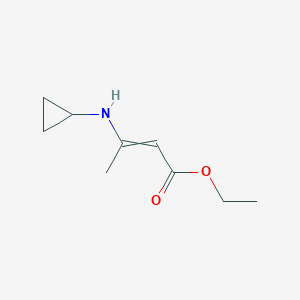 molecular formula C9H15NO2 B8584758 Ethyl 3-(cyclopropylamino)but-2-enoate CAS No. 213454-27-4