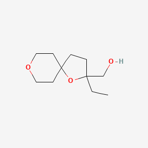 molecular formula C11H20O3 B8584767 (2-Ethyl-1,8-dioxaspiro[4.5]decan-2-yl)methanol CAS No. 88664-43-1