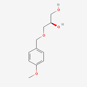 molecular formula C11H16O4 B8584781 (R)-3-((4-methoxybenzyl)oxy)propane-1,2-diol 