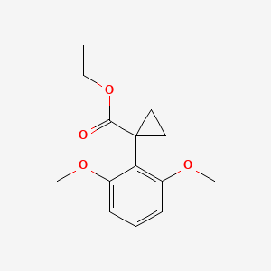molecular formula C14H18O4 B8584825 Ethyl 1-(2,6-dimethoxyphenyl)cyclopropanecarboxylate 