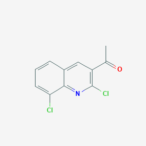 molecular formula C11H7Cl2NO B8584834 1-(2,8-Dichloroquinolin-3-yl)-ethanone 